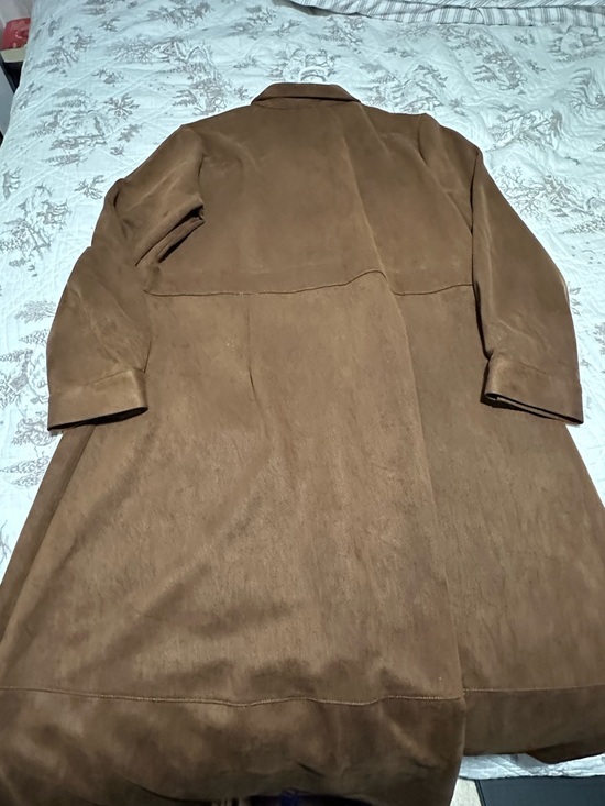 Spense Brown Suede-Look Button Jacket - Picture 4 of 15